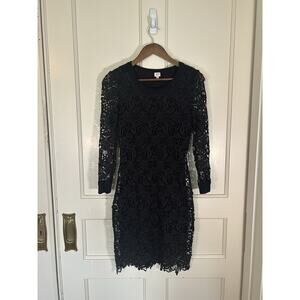 Wilifred Aritzia Floral Lace Bodycon Mini Dress Womens Size XS Black Party Event